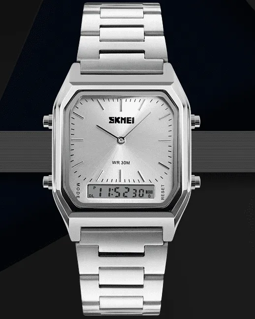 Skmei Analog Digital Classic Steel Watch For Men & Women 1220 Original