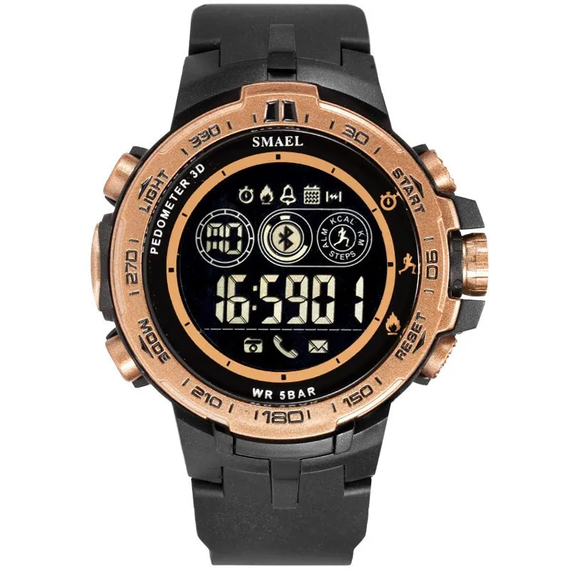 SMAEL Brand  Sport Watches for Men Digital Wrist Watches Mens Waterproof LED Display Sports Electronic Watch Chronograph Clock