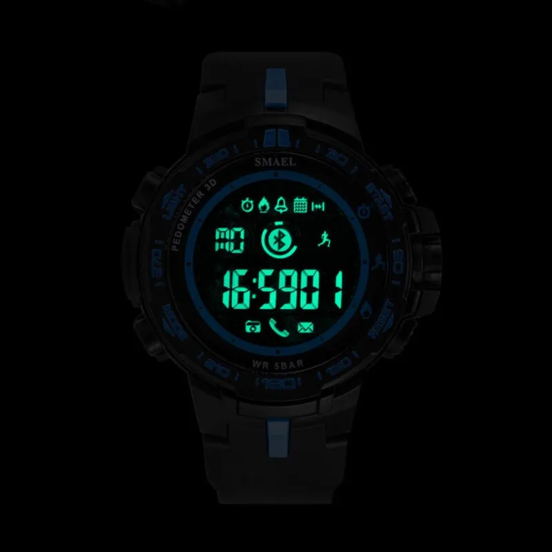 SMAEL Brand  Sport Watches for Men Digital Wrist Watches Mens Waterproof LED Display Sports Electronic Watch Chronograph Clock