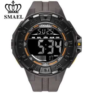 SMAEL Digital Watch Men Big Dial Sport Watches Chrono Countdown Waterproof LED Digital Watch Light Men&#39;s Military Digital Clock