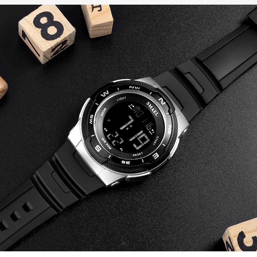 SMAEL Men Digital Watches Waterproof Mens Sport Quartz Wristwatches Relogio Masculino Military Man Electronic Chronograph Watch