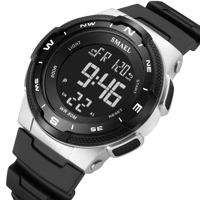 SMAEL Men Digital Watches Waterproof Mens Sport Quartz Wristwatches Relogio Masculino Military Man Electronic Chronograph Watch