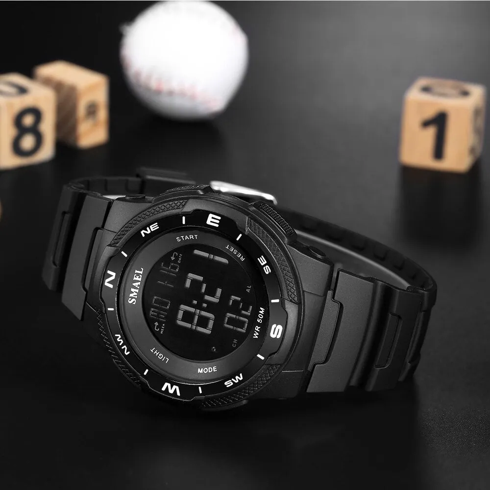SMAEL Men Digital Watches Waterproof Mens Sport Quartz Wristwatches Relogio Masculino Military Man Electronic Chronograph Watch
