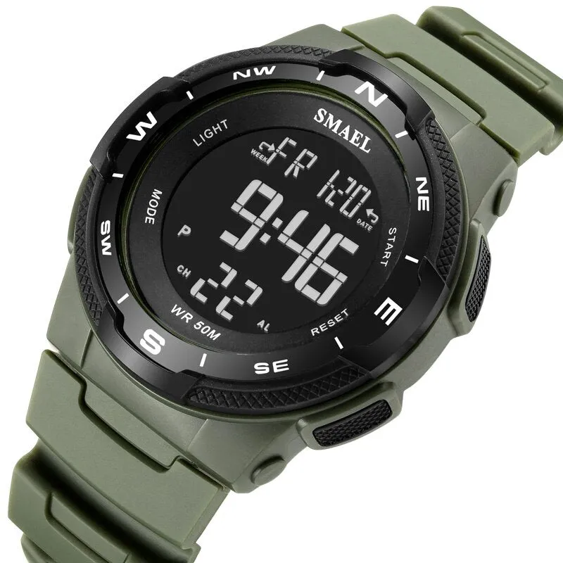 SMAEL Men Digital Watches Waterproof Mens Sport Quartz Wristwatches Relogio Masculino Military Man Electronic Chronograph Watch
