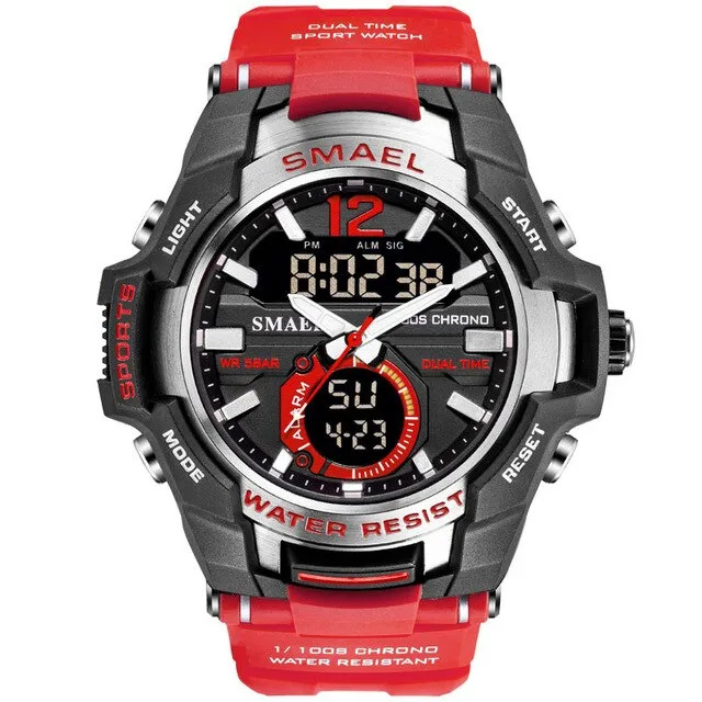 SMAEL Sport Watch Men Fashion Casual Alarm Clock 50M