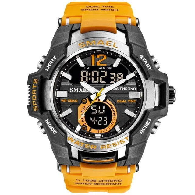 SMAEL Sport Watch Men Fashion Casual Alarm Clock 50M