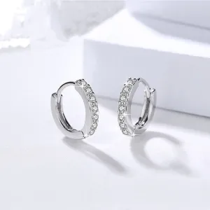 Small CZ Huggie Earrings-SH004