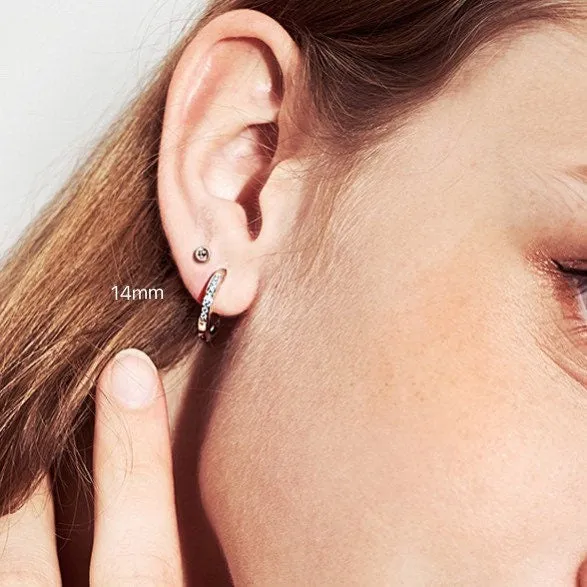 Small CZ Huggie Earrings-SH004