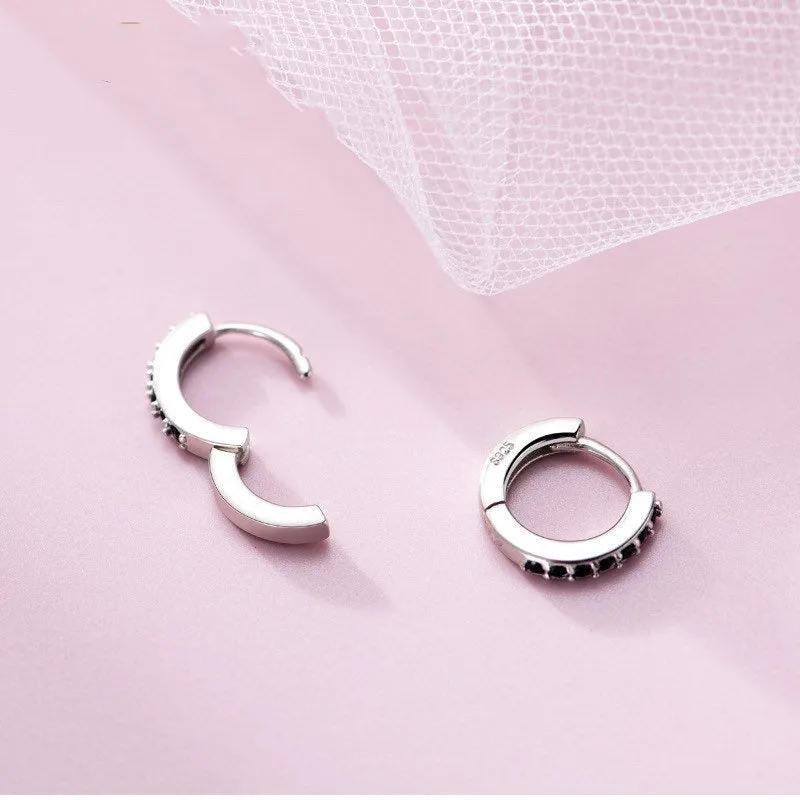 Small CZ Huggie Earrings-SH004