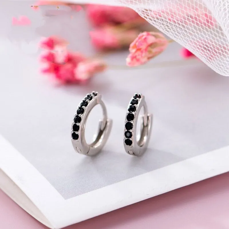 Small CZ Huggie Earrings-SH004