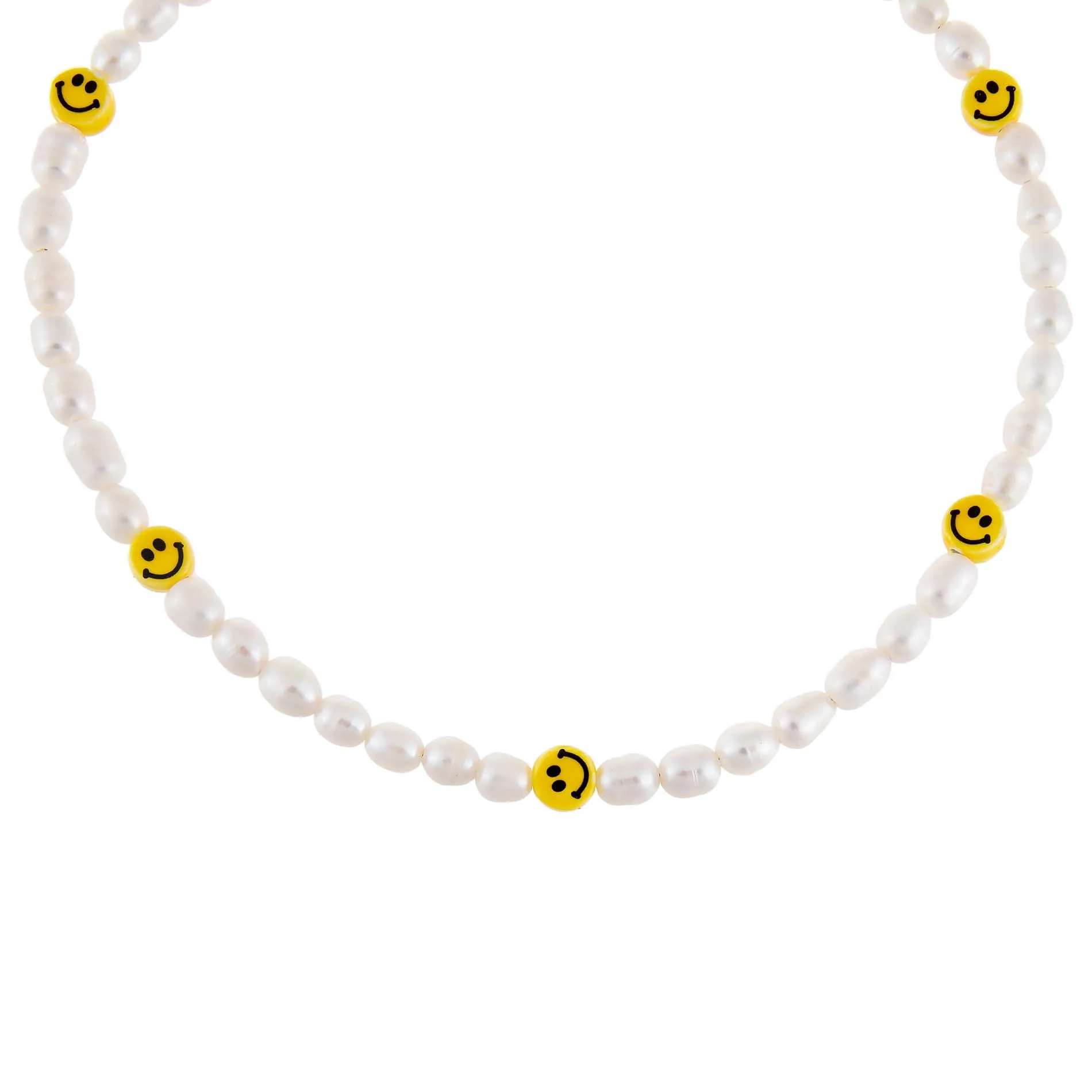 Smiley Face Pearl Necklace