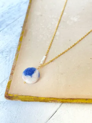 Sodalite & Pearl Necklace