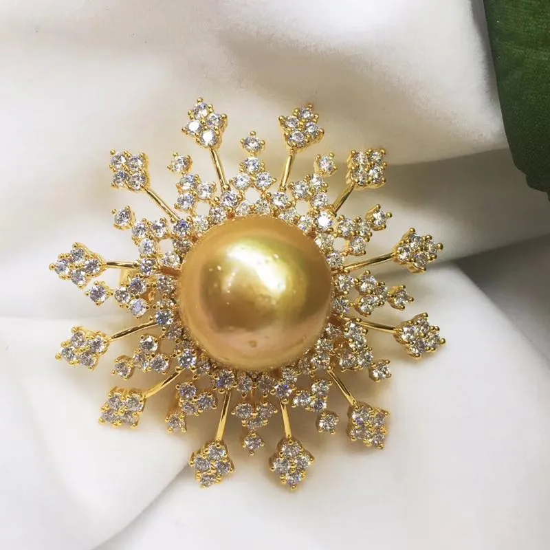 South sea gold pearls brooches and Could be used as a pendant
