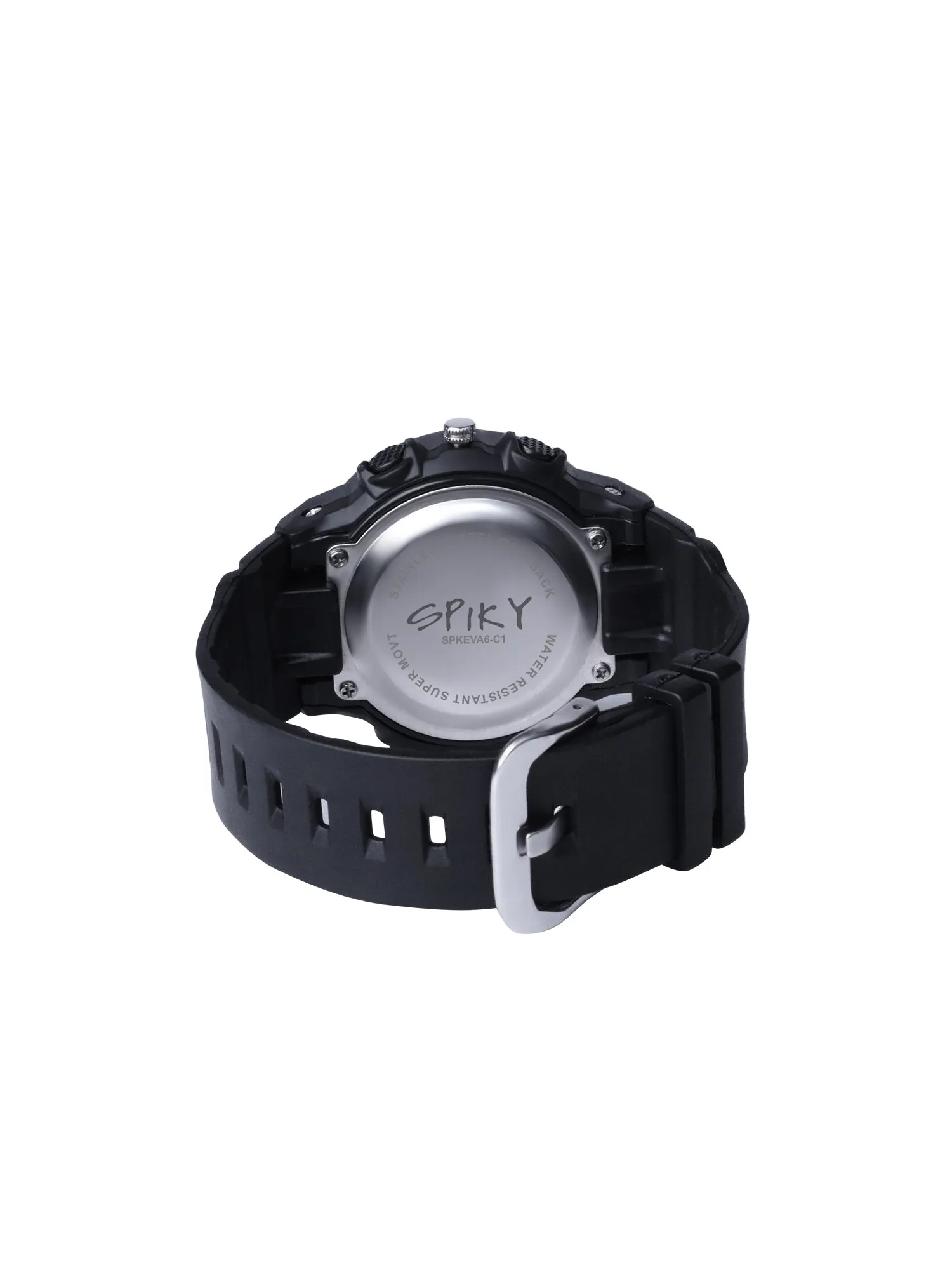 Spiky Analogue Digital Rugged Sports Watch – Black