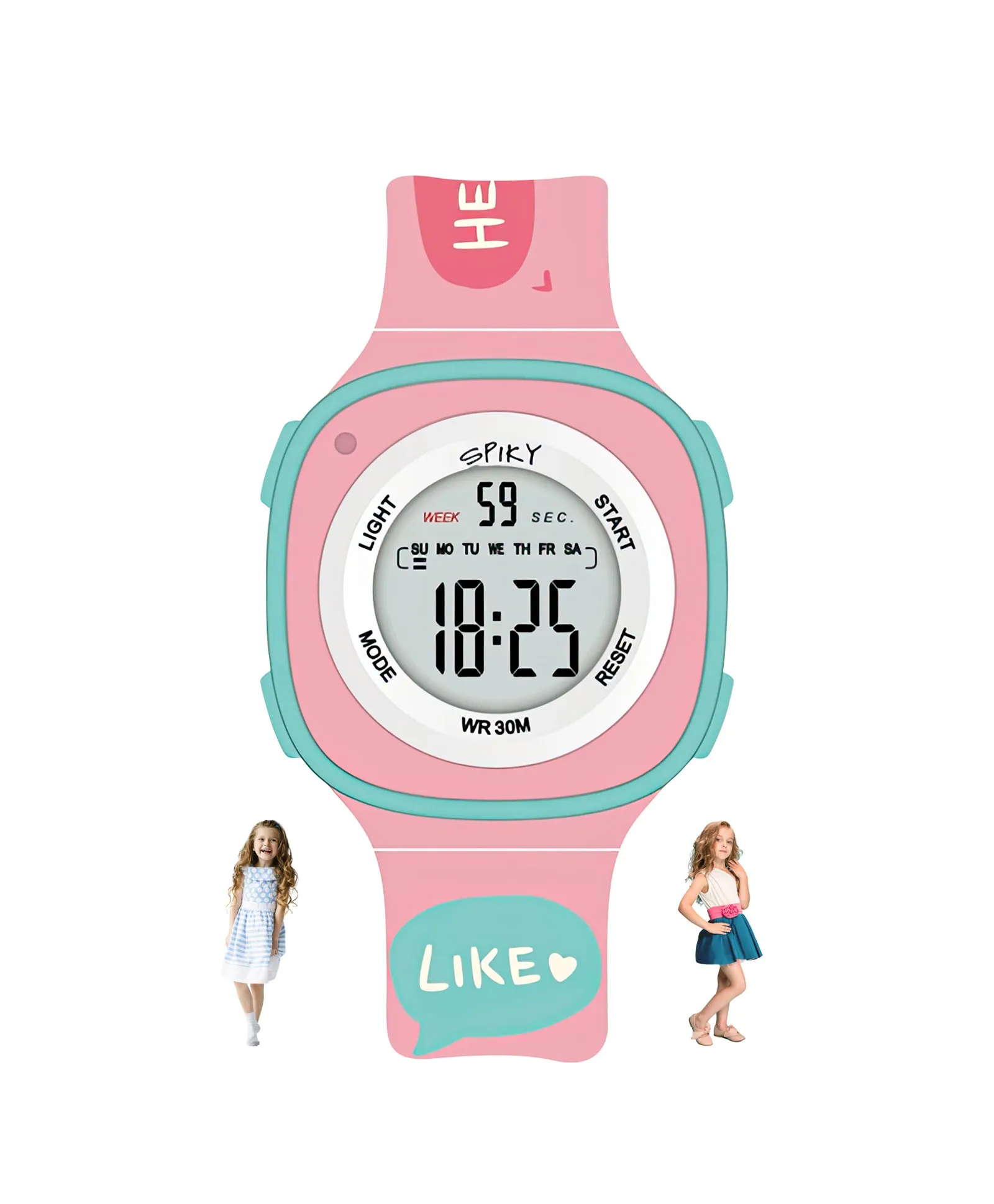 Spiky Eva15 Square Digital Watch for Kids