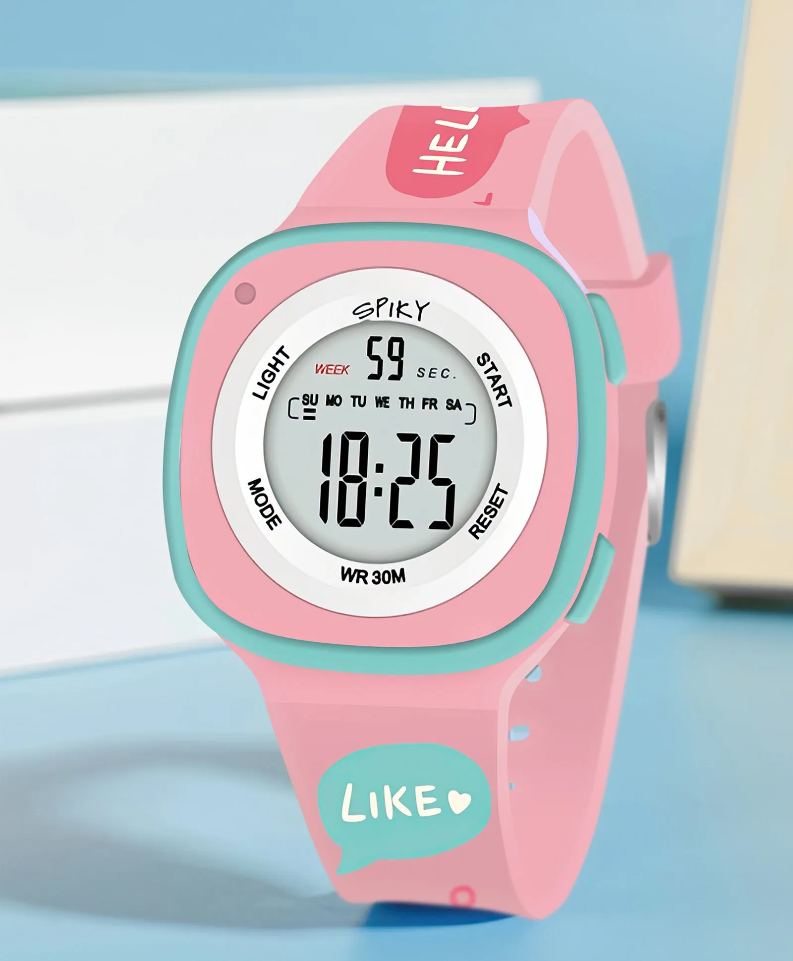 Spiky Eva15 Square Digital Watch for Kids