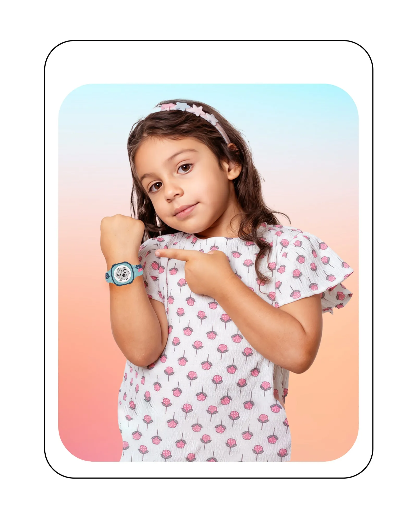 Spiky Eva15 Square Digital Watch for Kids