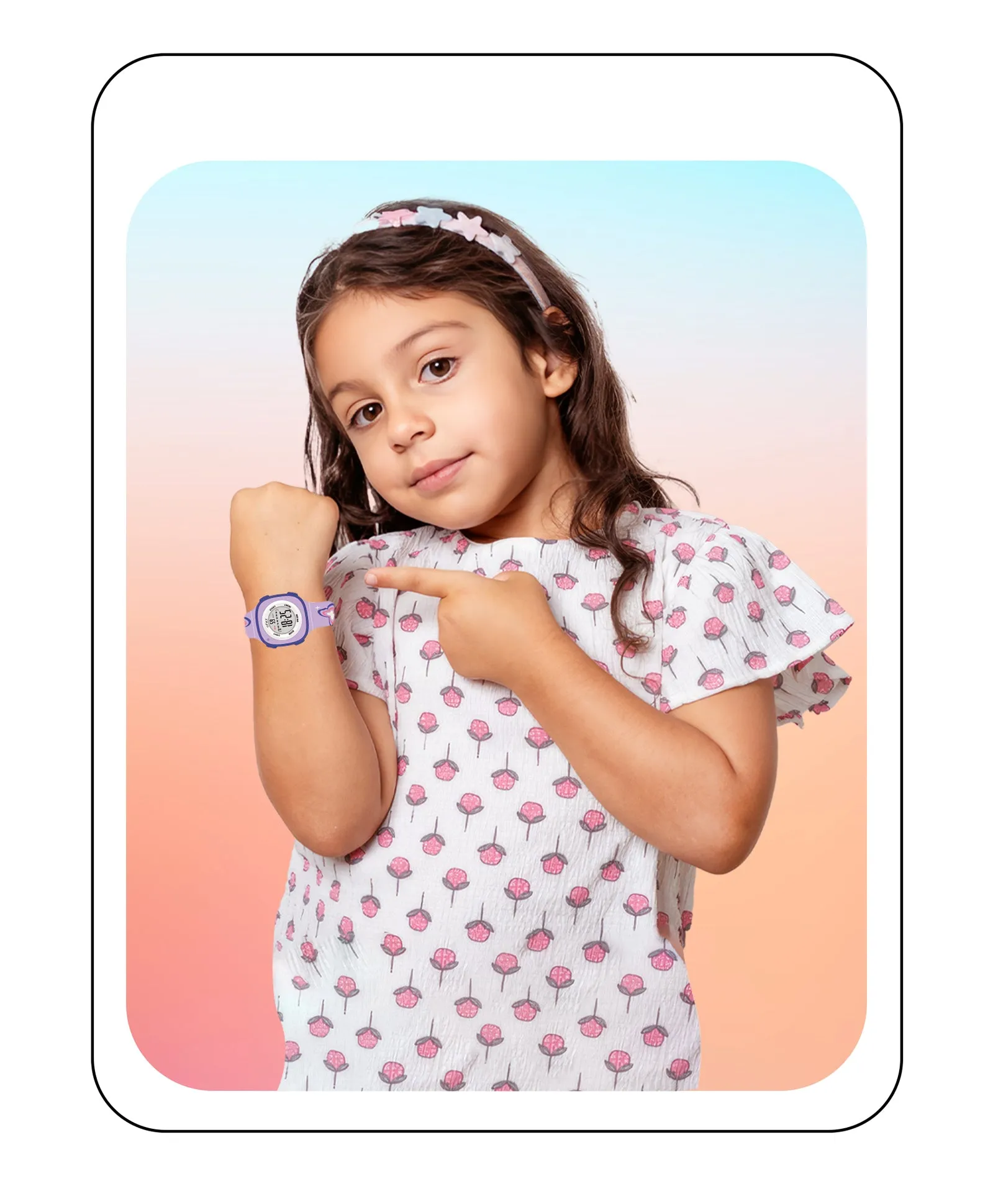 Spiky Eva15 Square Digital Watch for Kids