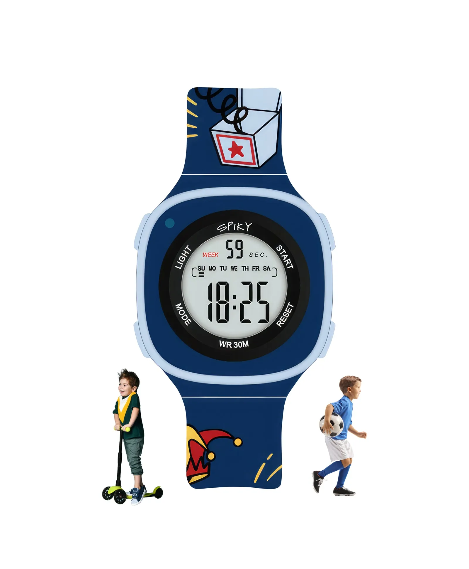 Spiky Eva15 Square Digital Watch for Kids