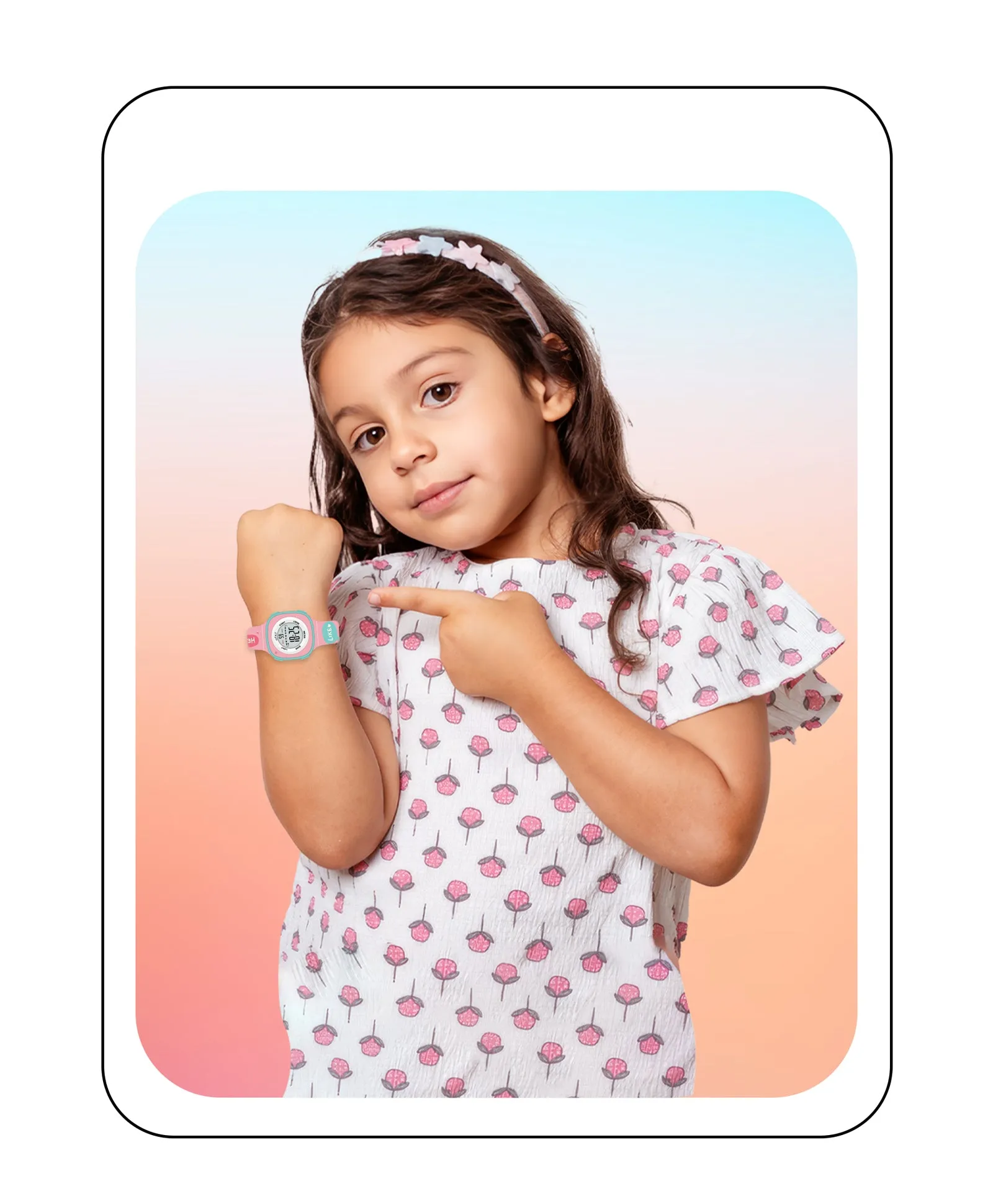 Spiky Eva15 Square Digital Watch for Kids