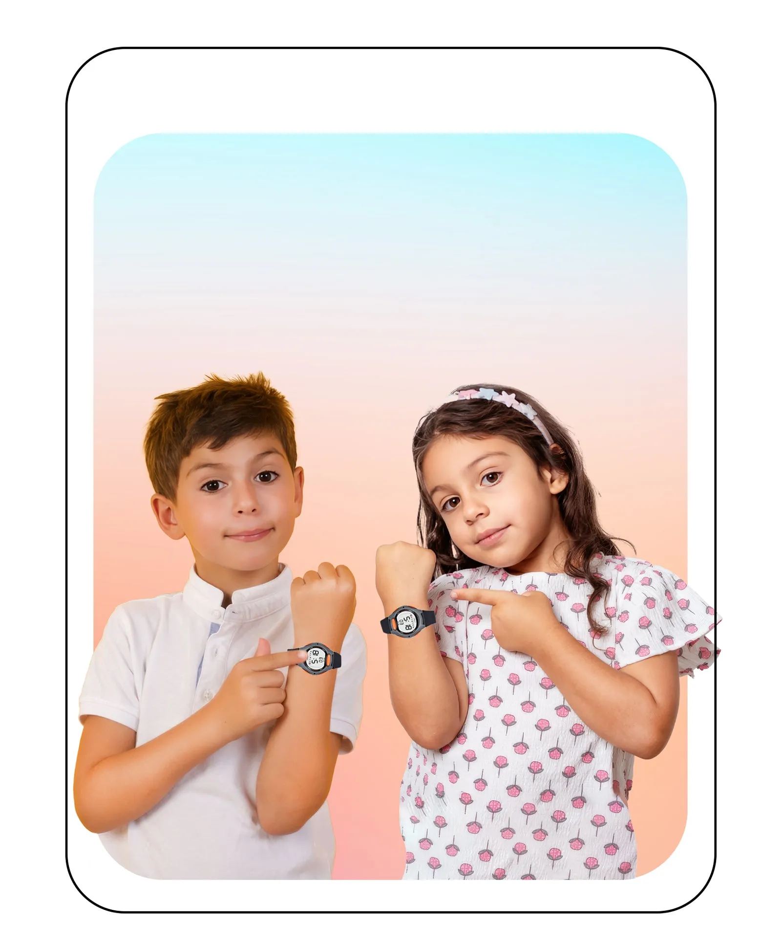 Spiky Eva2 Round Digital Kids Sports Watch - Blue
