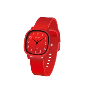 Spiky Square Analog Watch for Kids - Red