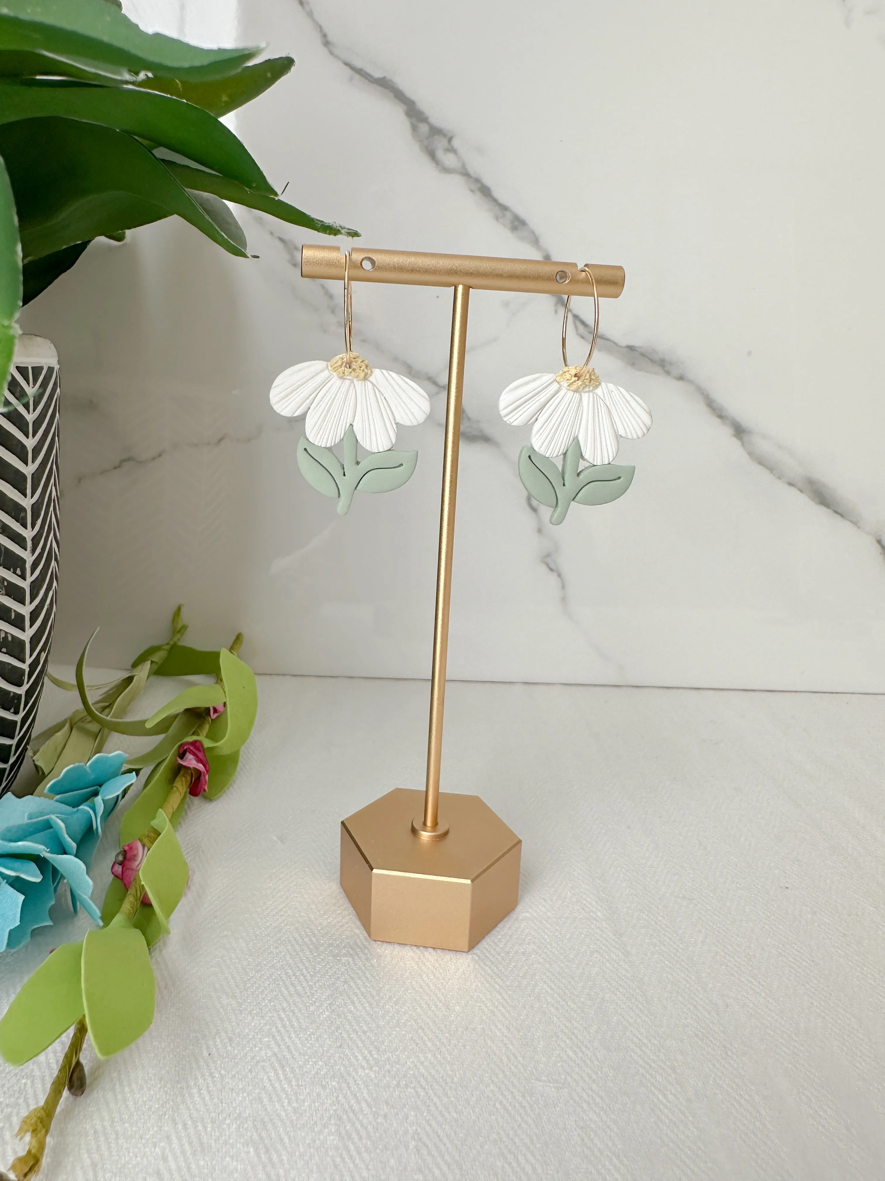 Spring Flower Drop Hoop