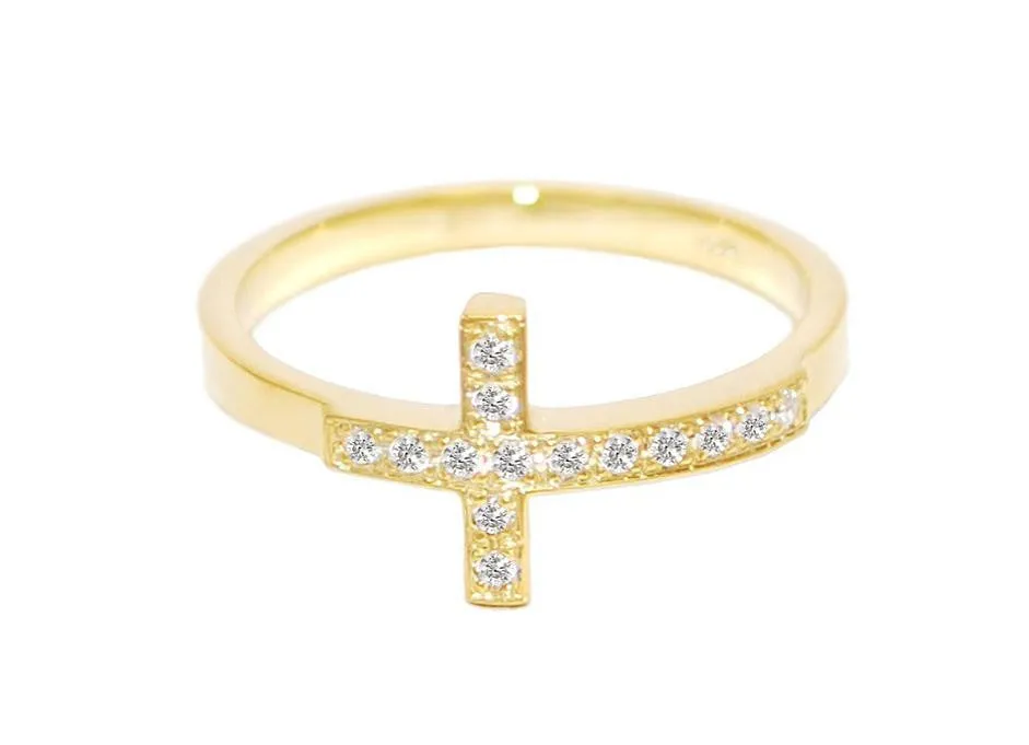 Stackable Sideways Cross Ring
