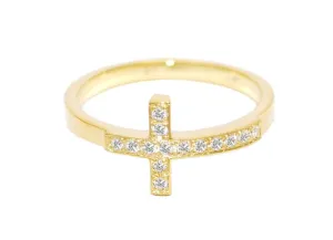 Stackable Sideways Cross Ring