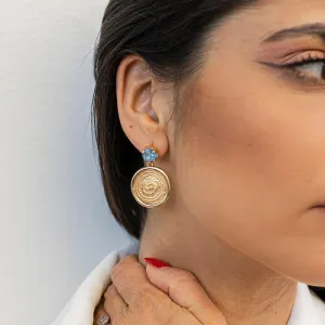 Stella Blue Swarovski Drop Earrings