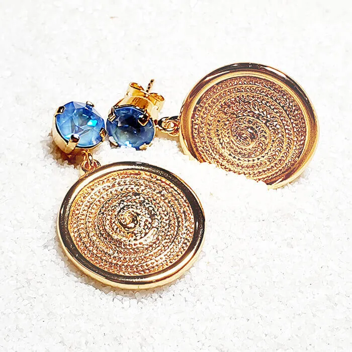 Stella Blue Swarovski Drop Earrings