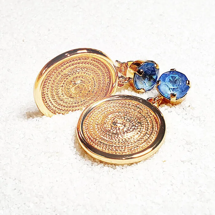 Stella Blue Swarovski Drop Earrings