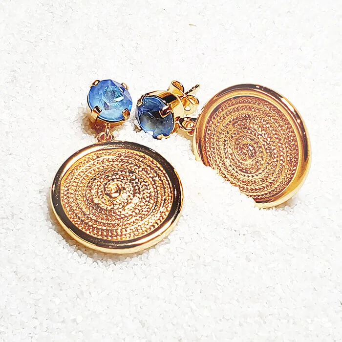 Stella Blue Swarovski Drop Earrings