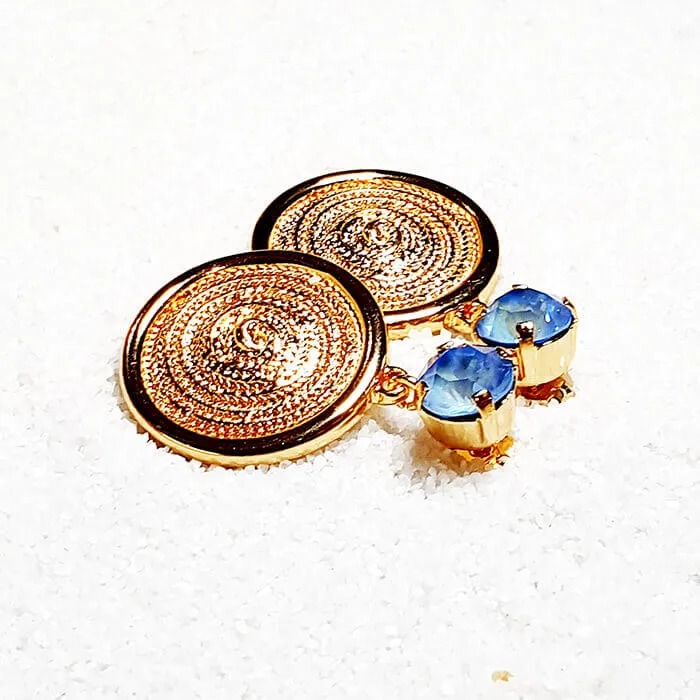 Stella Blue Swarovski Drop Earrings