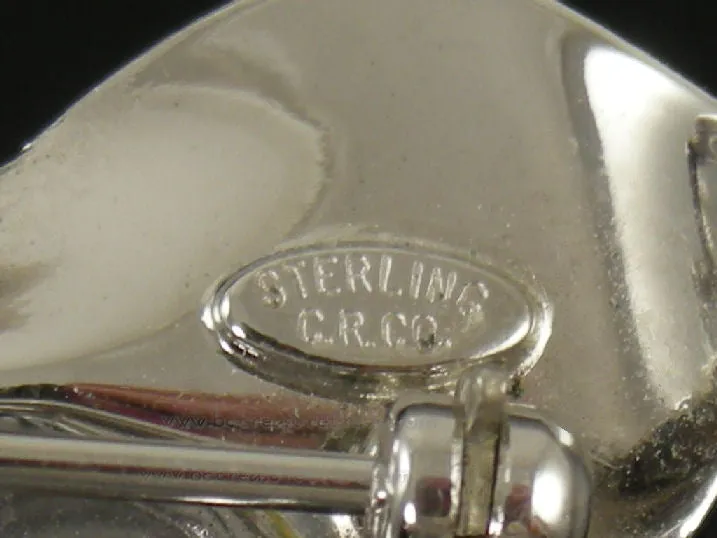 Sterling Silver Calla Lily Brooch C.R. Co. (Reis Co.) Vintage Retro