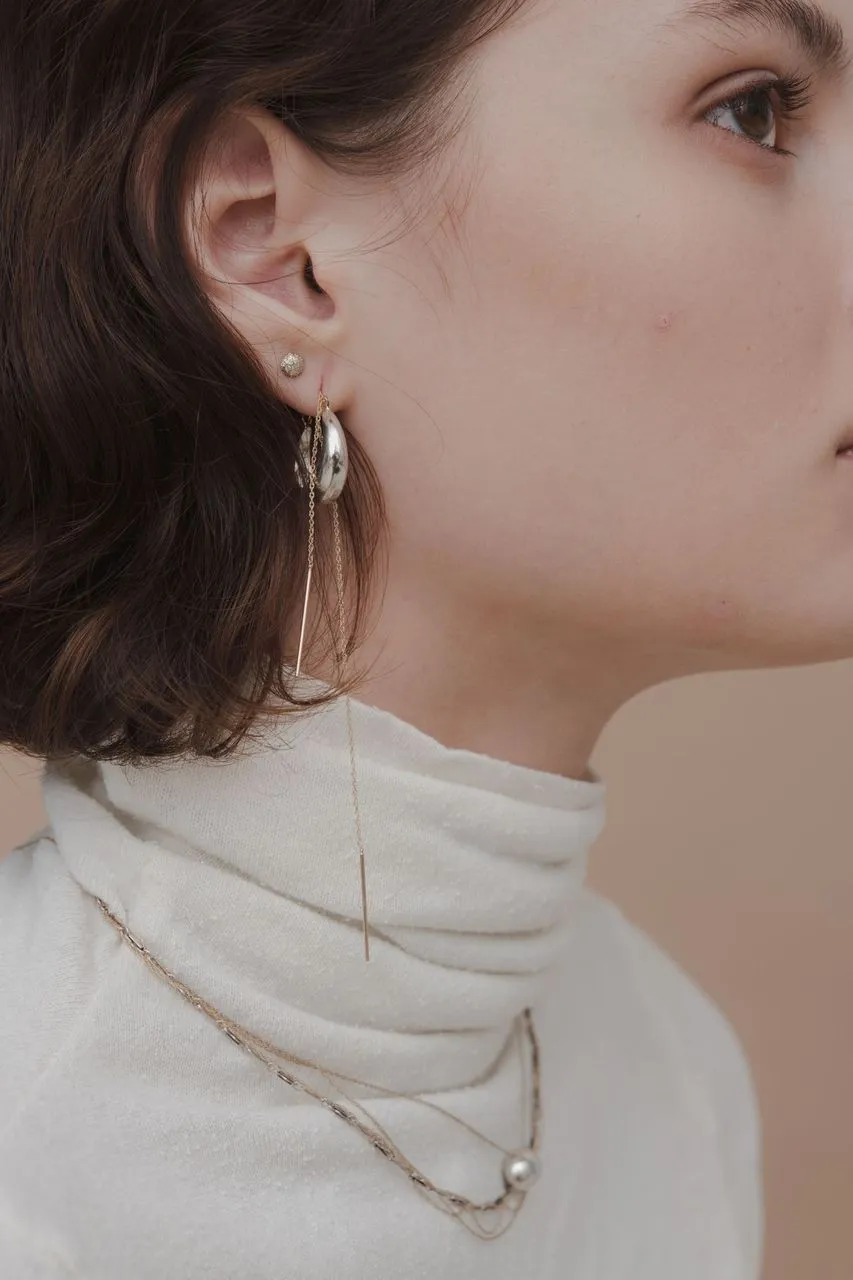 sterling silver dome hoops