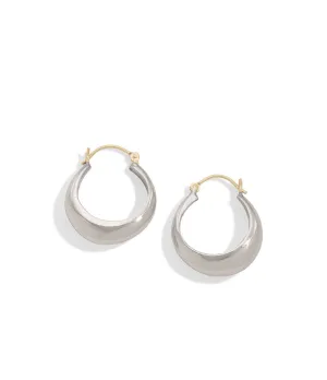 sterling silver dome hoops