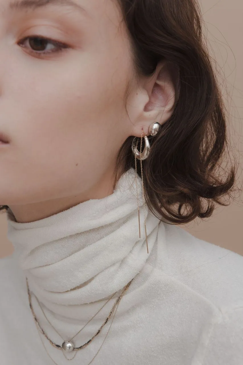 sterling silver dome hoops