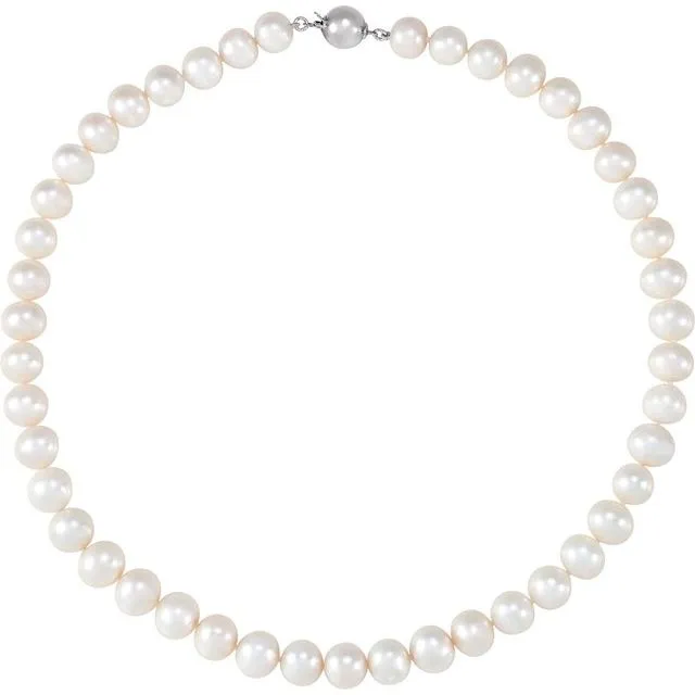 Sterling Silver Freshwater Cultured Pearl 18" Necklace
