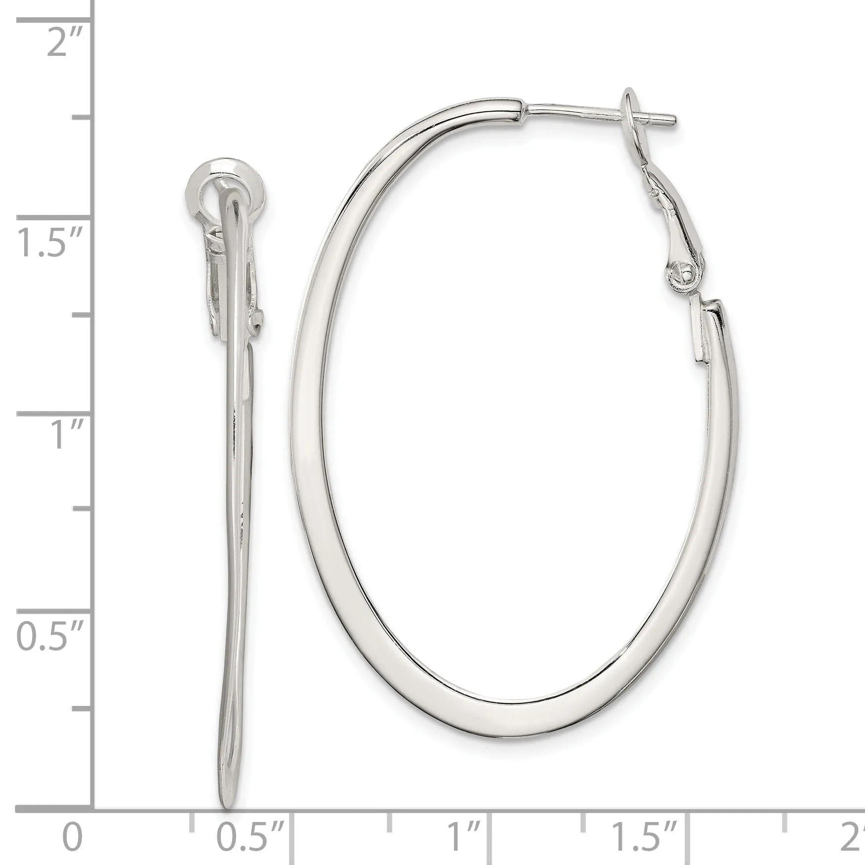 Sterling Silver Hoop Clip Back Earrings