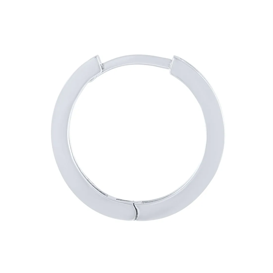 Sterling Silver Hoop Earrings with Cubic Zirconia