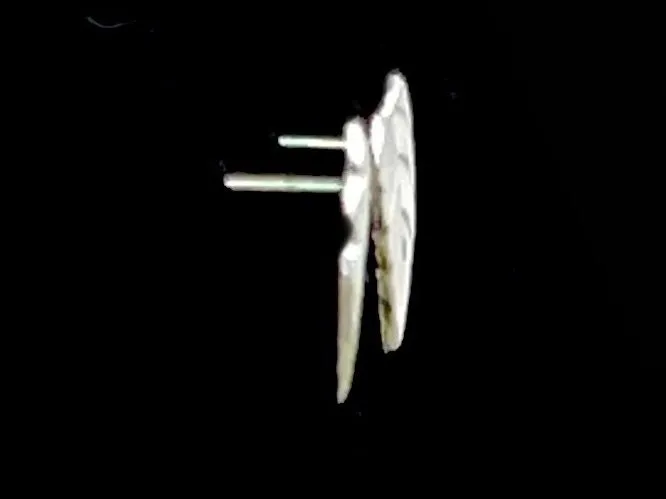 Sterling Silver Leaf Studs, Sku#1152-5