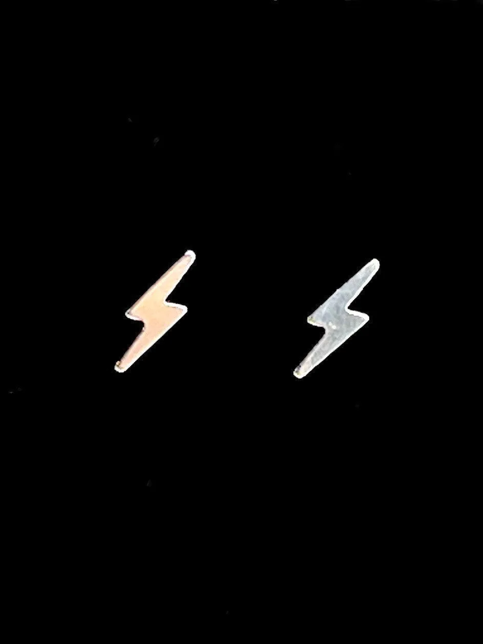 Sterling Silver Lightning Studs, Sku#203.020-5