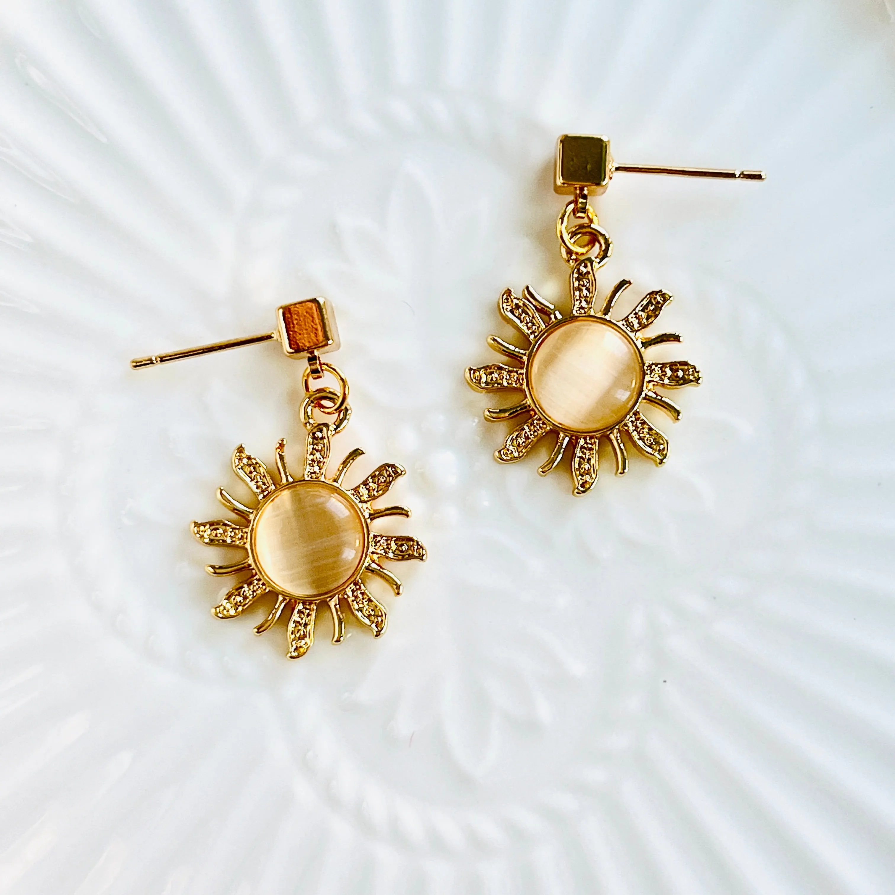 Sunburst Drop Earrings