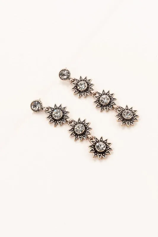 Sunflower Drop Earrings