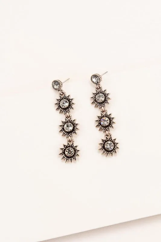 Sunflower Drop Earrings