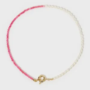 Suri Pearl and Gemstone Necklace Pink