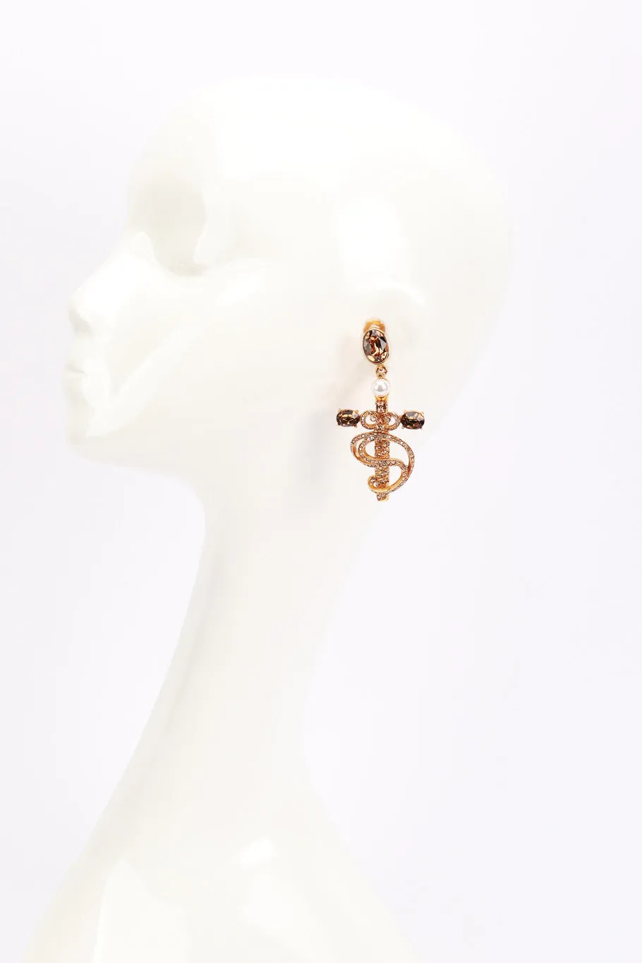 Swirling Sword Drop Earrings