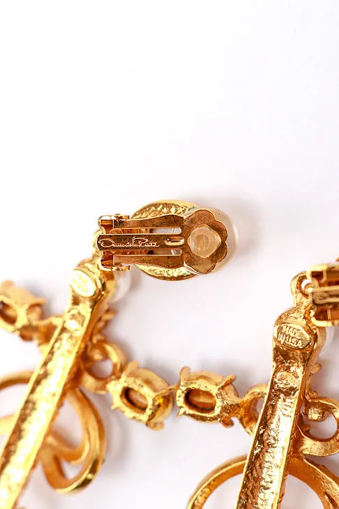 Swirling Sword Drop Earrings
