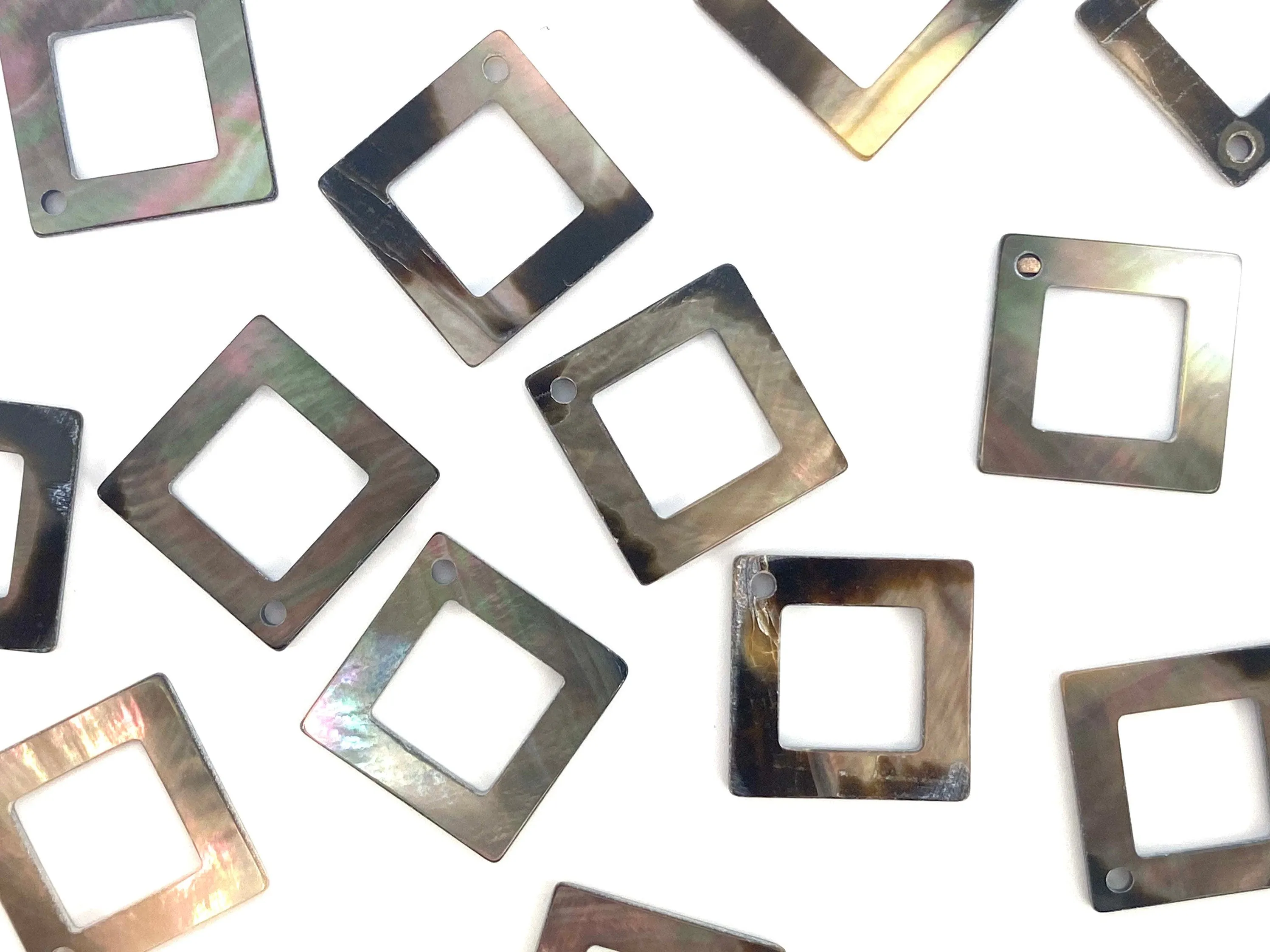 Tahitian Mother Of Pearl Diamond Square Beads, Sku#445
